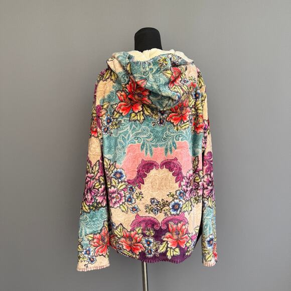 Johnny Was Ledona Sherpa jacket - B47121-6 - plush - cardigan - FLAWED - size S - Picture 3 of 12